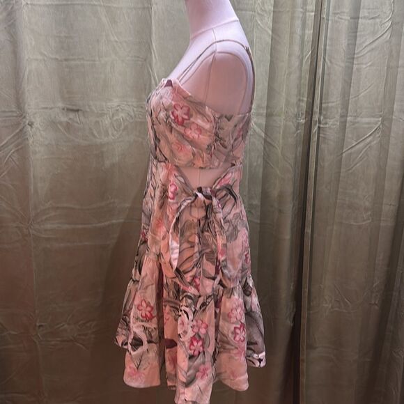 Guess 100% linen floral print mini dress, US8 - Picture 7 of 11